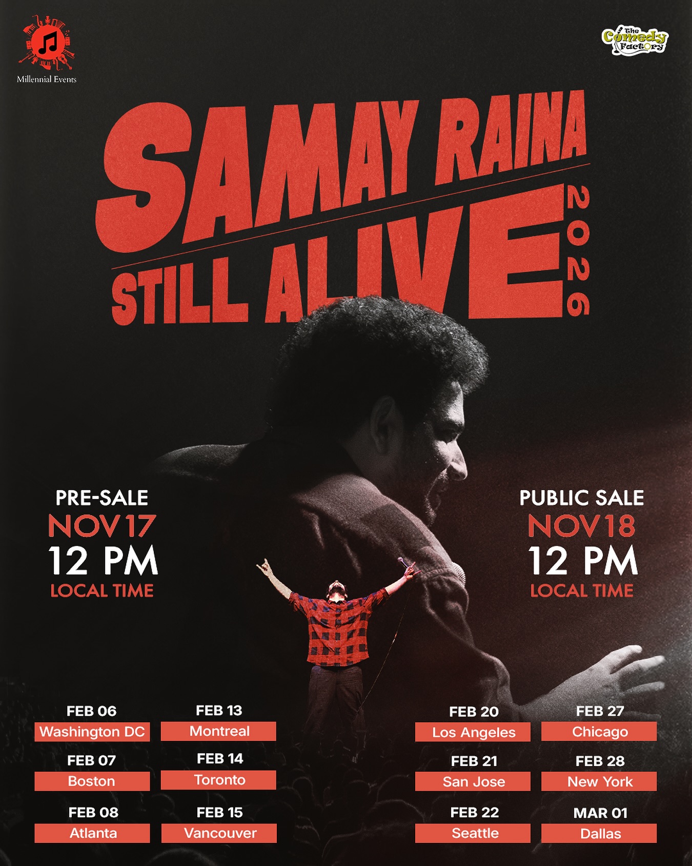 Samay Raina Still Alive Tour Poster 2026